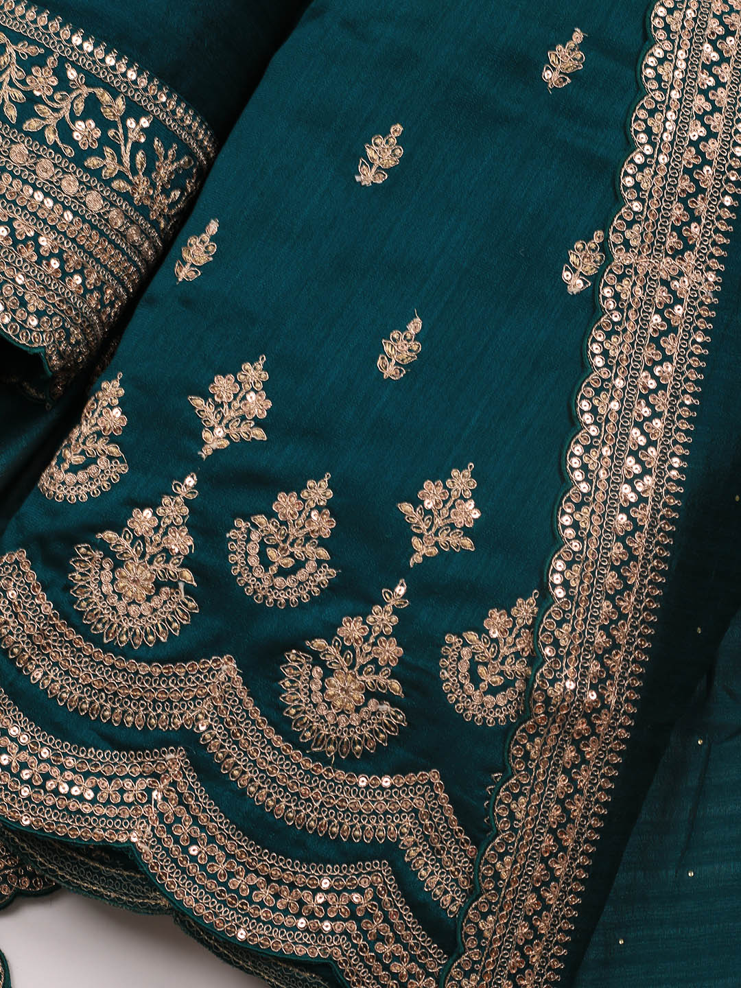 Sequence Art Silk Unstitched Suit Piece With Dupatta