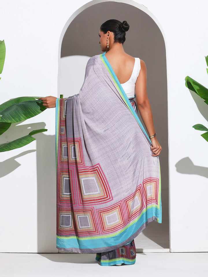 Digital Printed Crepe Saree