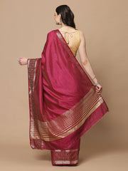 Resham Zari Border Art Silk Woven Saree