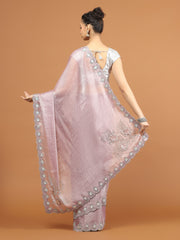 Stone Work Art Chiffon Saree