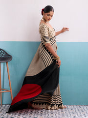 Printed Satin Saree