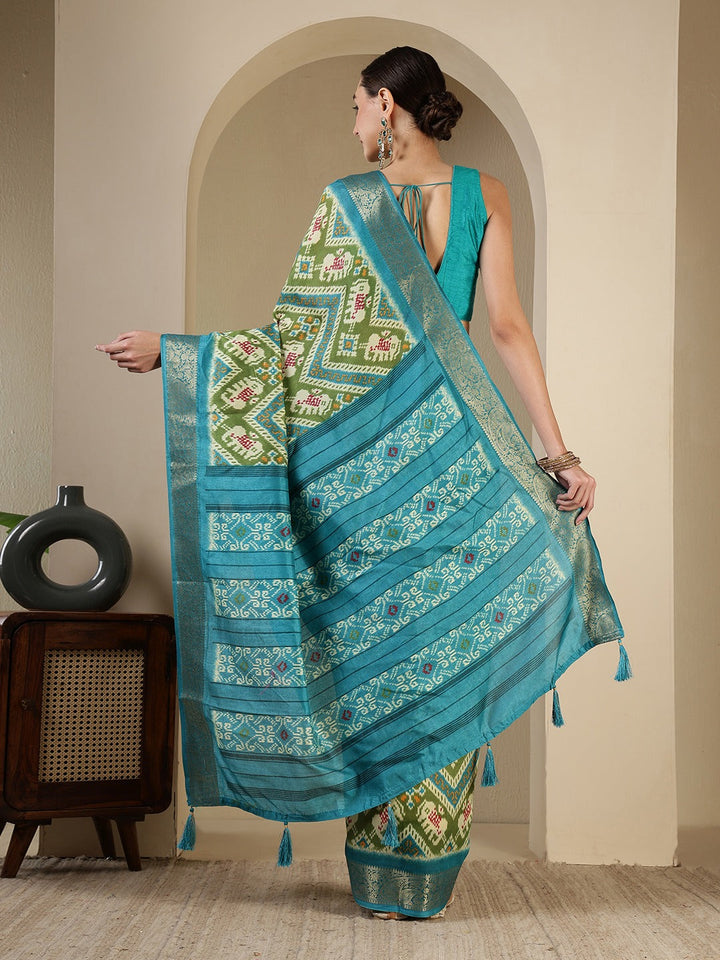 Digital Printed Art Silk Saree