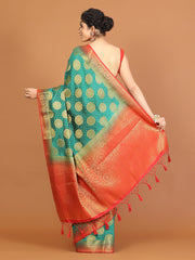 Zari Border Woven Art Silk Saree