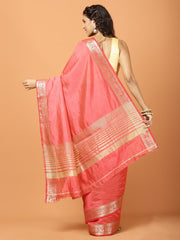 Plain Zari Border Art Silk Saree
