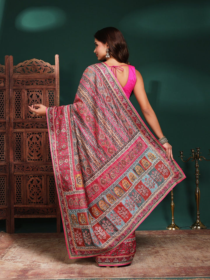 Printed Organza Saree