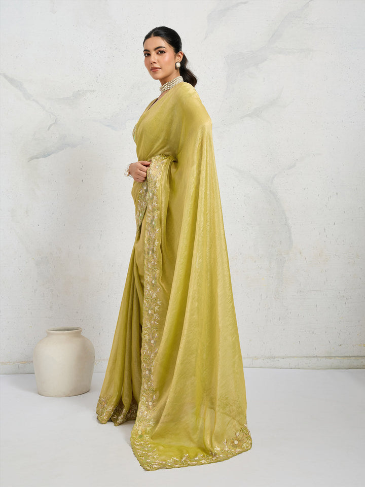 Embroidered Chiffon Saree