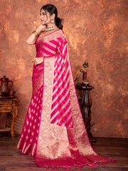 Stone Embroidery Organza Saree