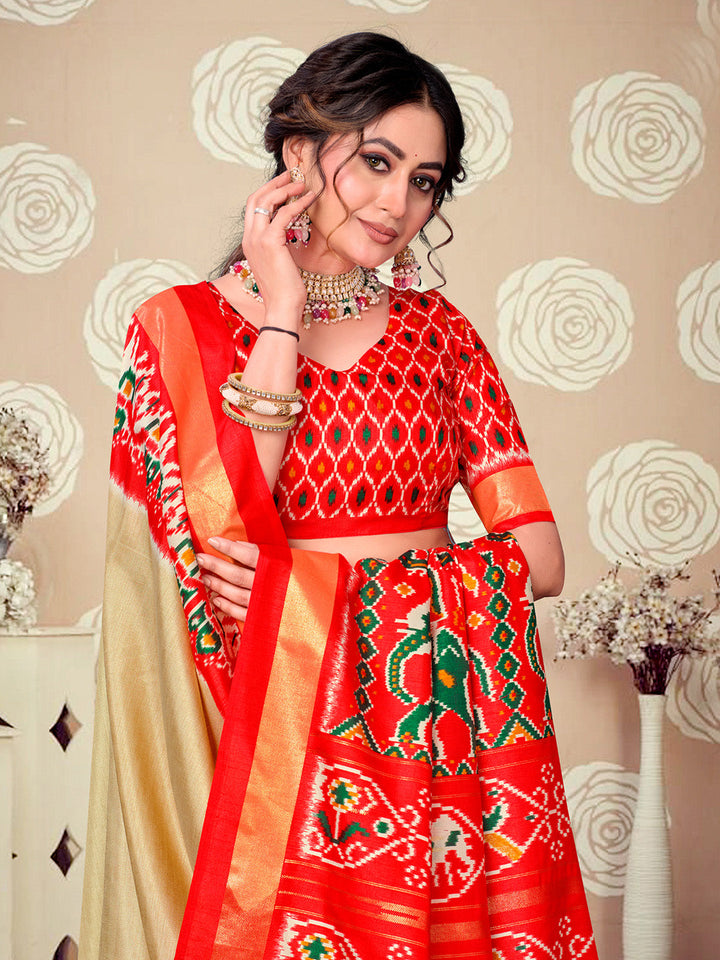 Printed Art Silk Saree