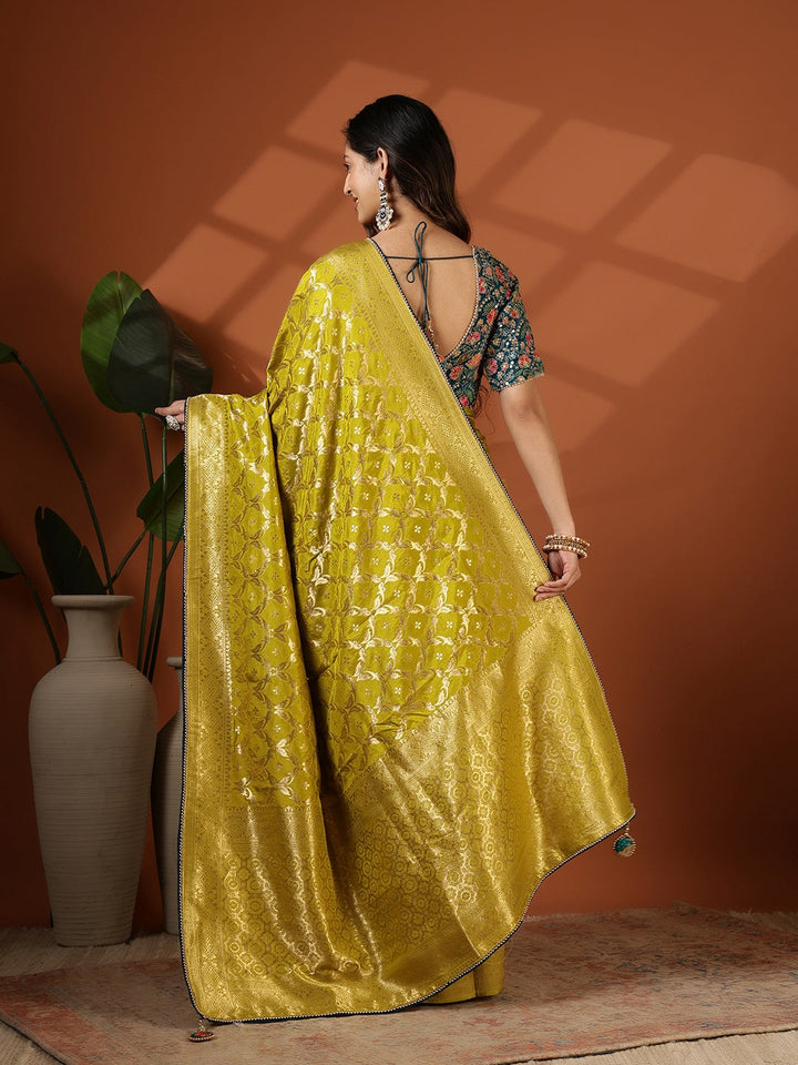 Embroidered Dola Silk Saree