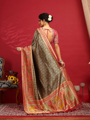Embroidered Dola Silk Saree