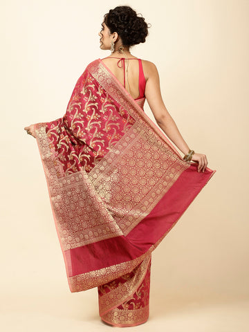 Zari Jaal Woven Cotton Saree