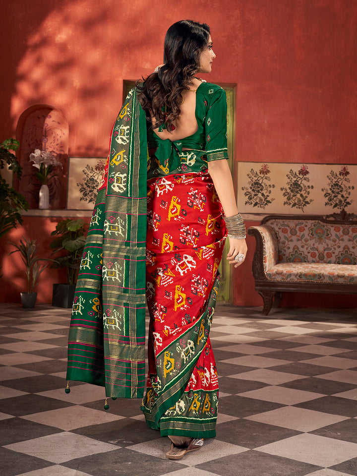 Printed Tussar Saree