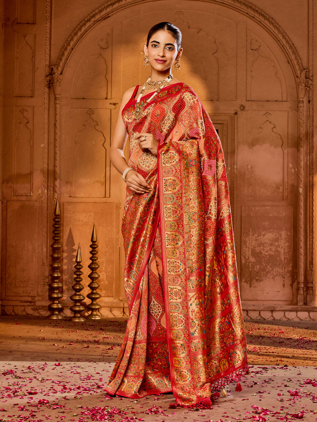 Rani Georgette Printed Saree