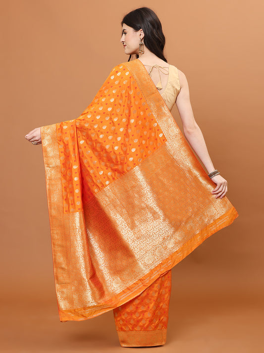 Zari Jaal Embroidery Banarasi Saree