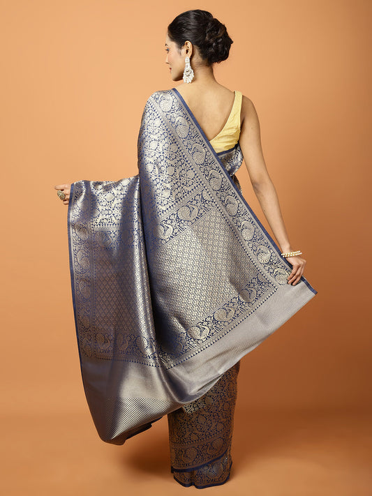 Zari Jaal Banarasi Woven Saree