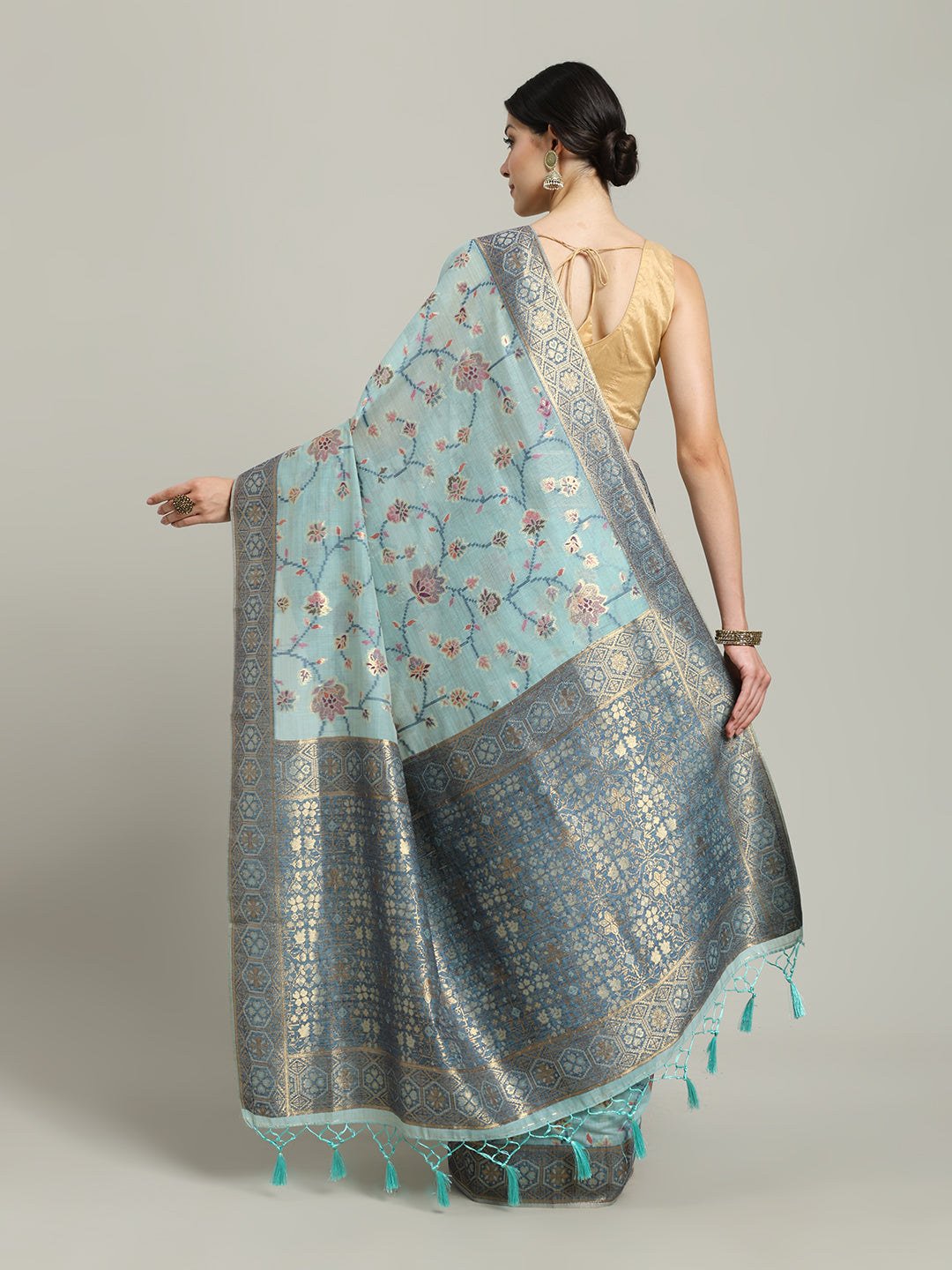 Zari Jaal Art Silk Woven Saree