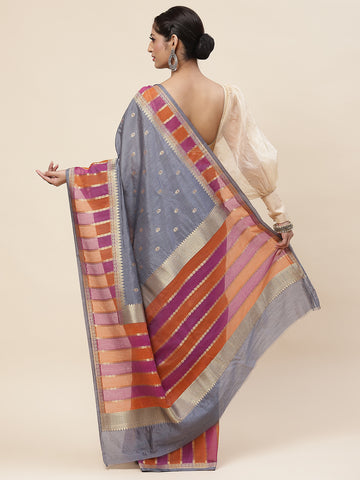 Zari Booti Woven Handloom Saree