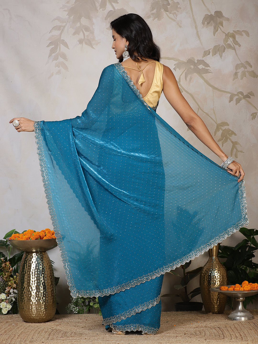 Stone Work Tissue Saree