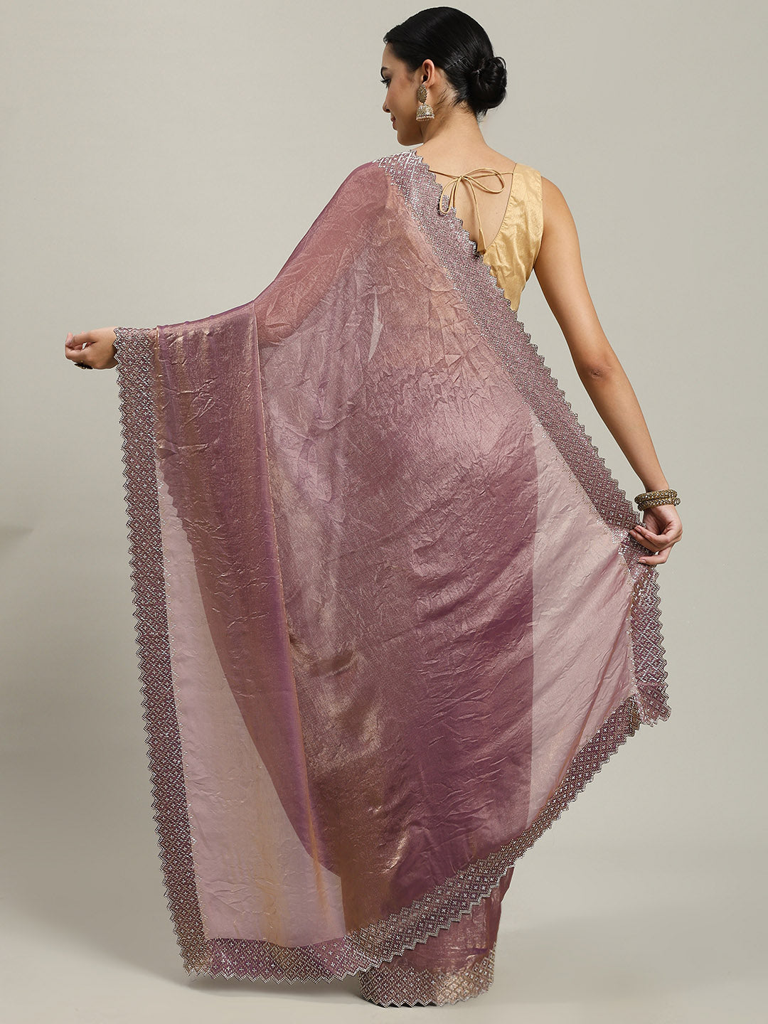 Cutdana Embroidered Tissue Saree