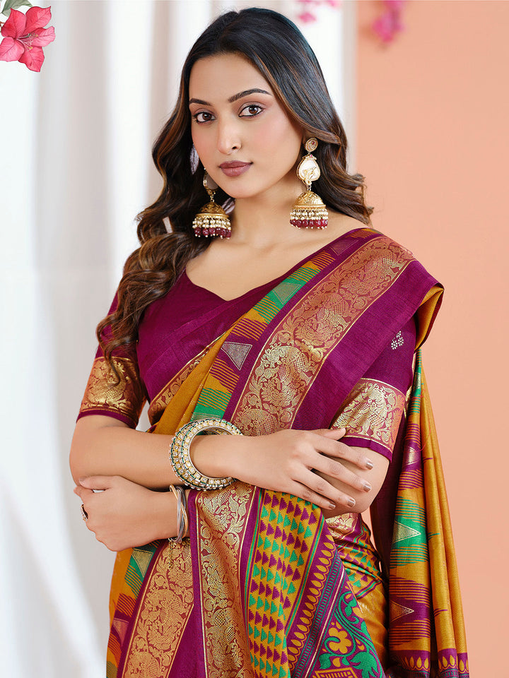 Printed Art Silk Saree