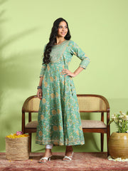 Printed Cotton Blend Kurta