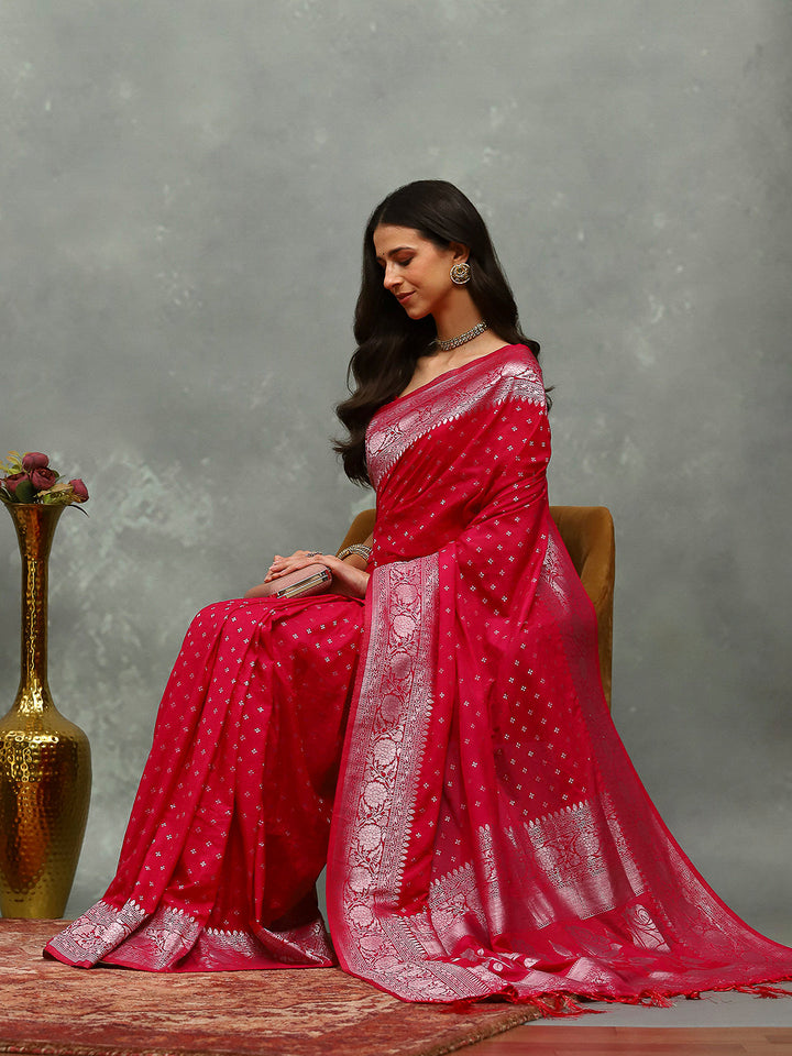 Zaari Jaal Crepe Saree