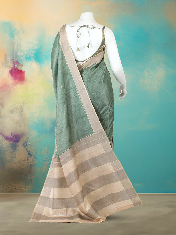 Printed Tussar Saree