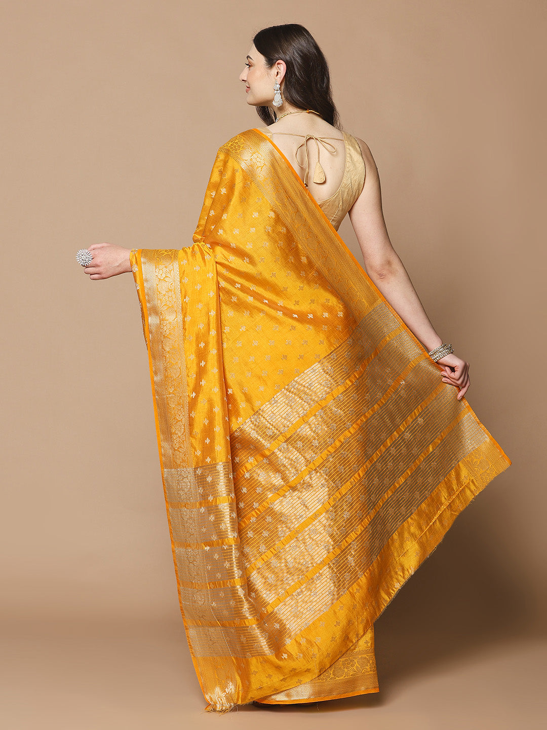 Zari Border Art Silk Woven Saree