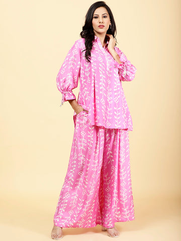 Printed Muslin Kurti With Palazzo