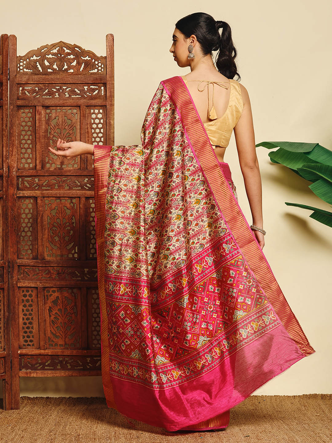 Digital Printed Art Silk Saree