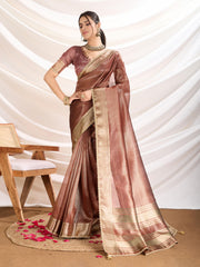 Gota Embroidered Art Silk Woven Saree