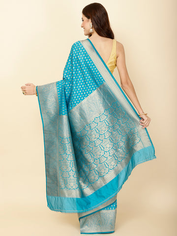 Zari Border Booti Woven Handloom Saree