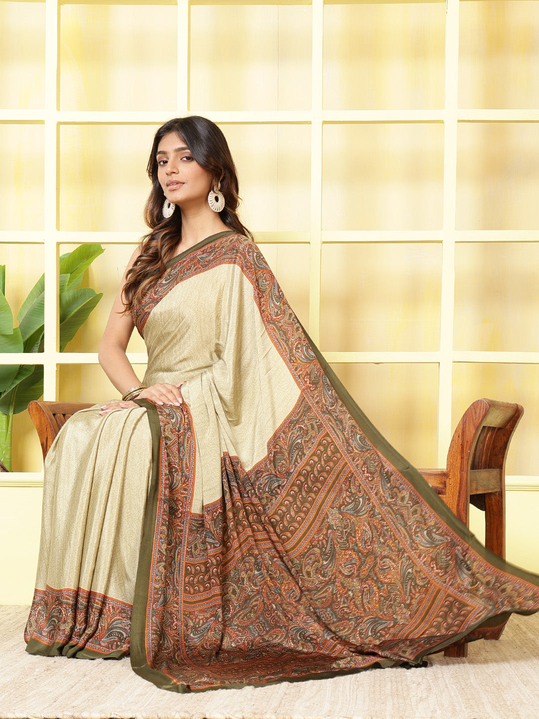 Digital Printed Crepe Saree