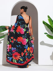 Digital Printed Crepe Saree