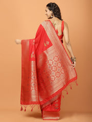 Zari Jaal Woven Art Silk Saree