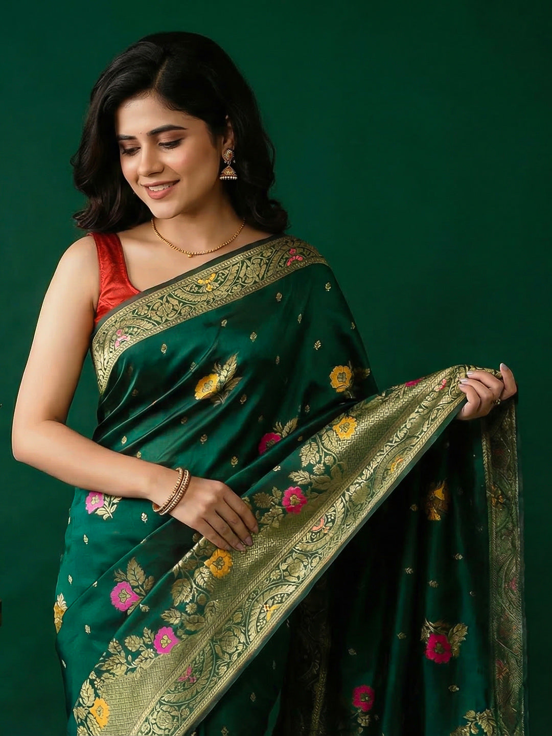 Embroidered Art Silk Saree
