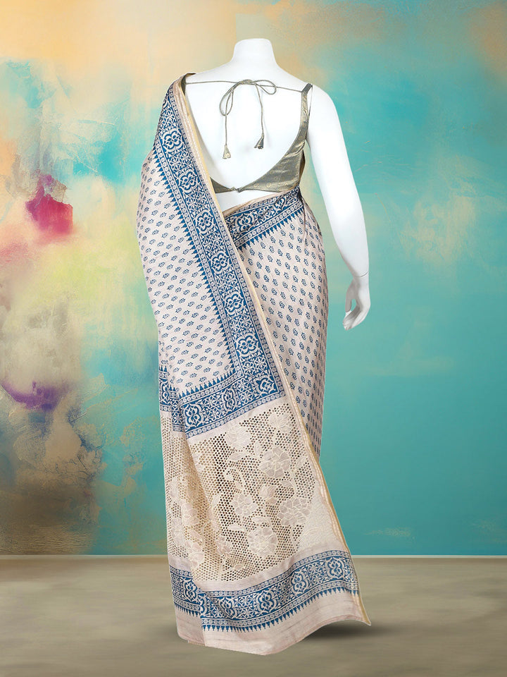 Printed Tussar Saree