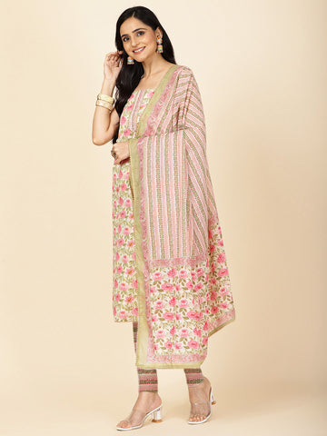 Floral Printed Cotton Unstitched Suit Material