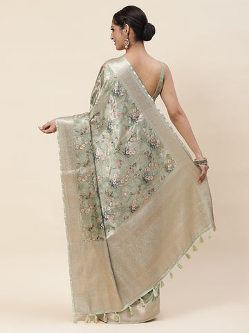 Floral Printed Handloom Saree