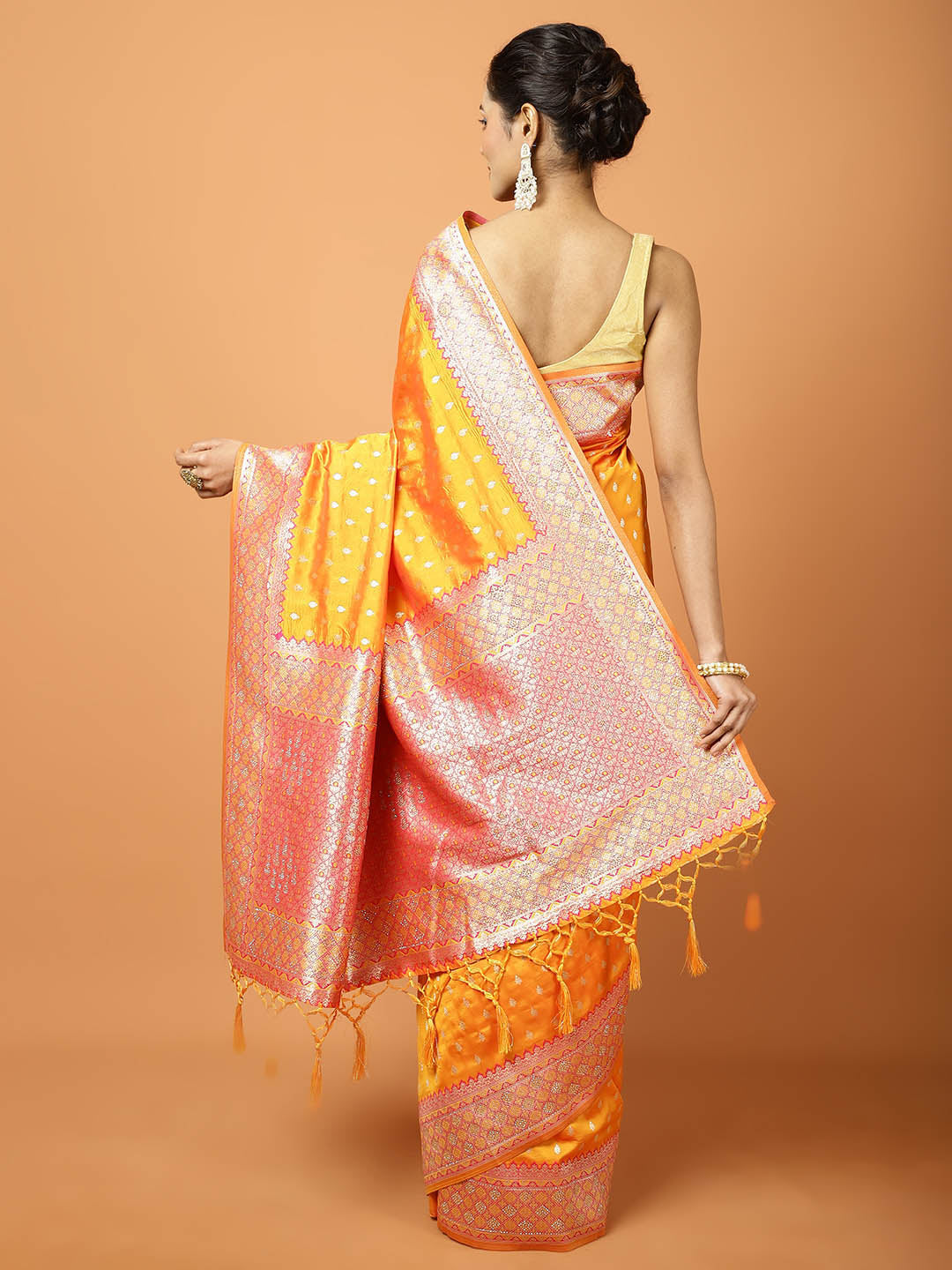 Stone Work Banarasi Woven Saree