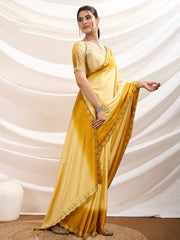 Embroidered Crepe Saree