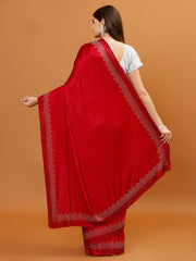 Stone Work Chinon Woven Saree