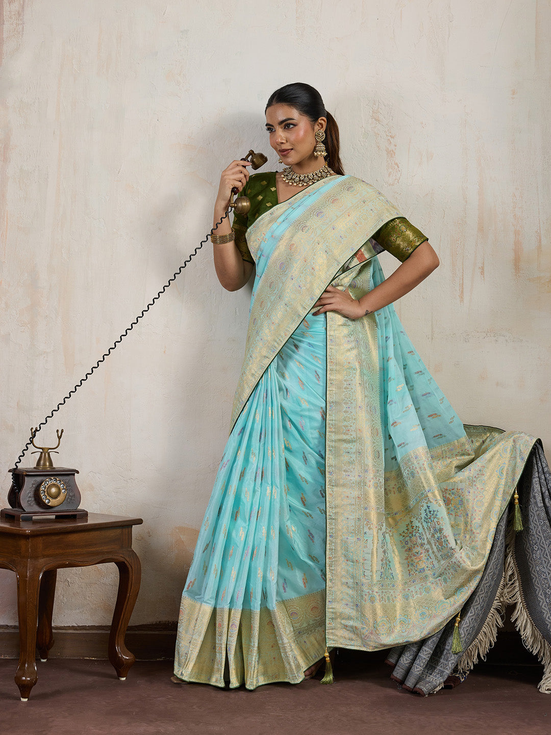 Plain Chiffon Saree
