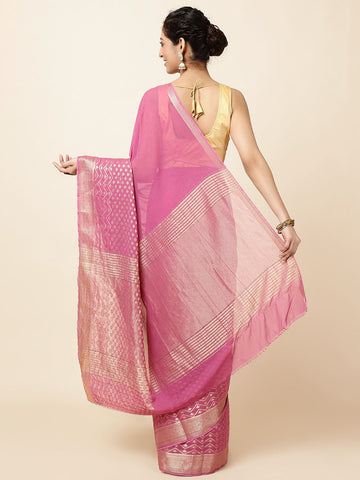 Stone Booti Woven Chiffon Saree