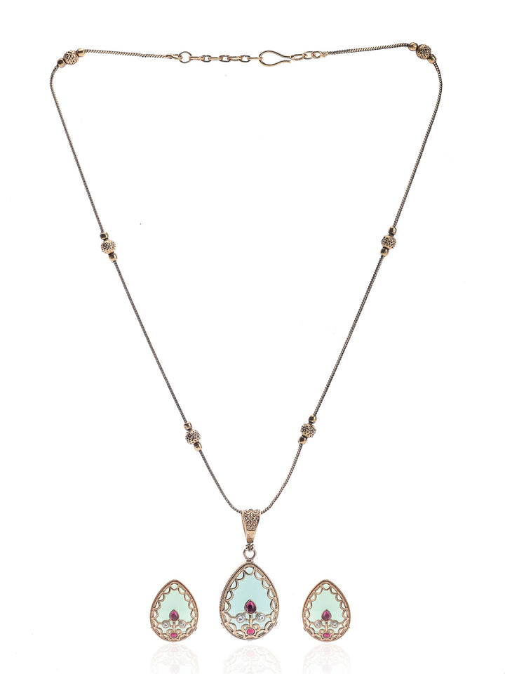 Gold Green Jewellery Set