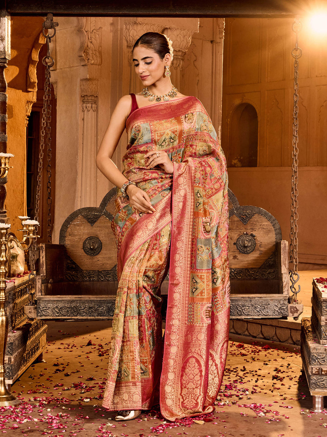 Rani Art Silk Printed Saree