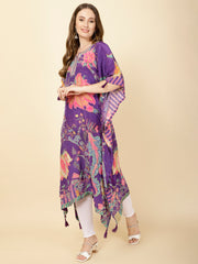 Printed Crepe Kaftan Kurta