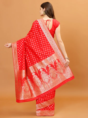 Zari Border Banarasi Woven Saree