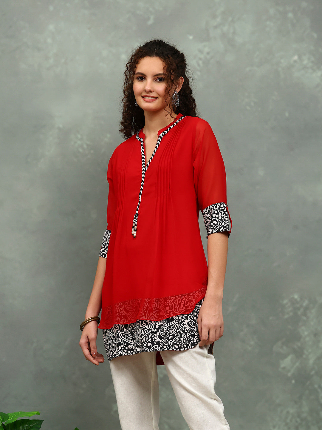 Plain Georgette Kurta