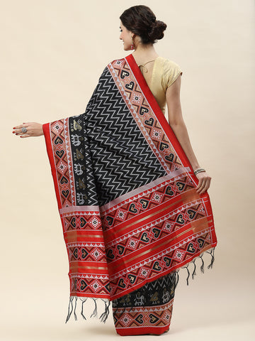 Leheriya Pattern Woven Handloom Saree